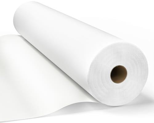 Cotouni 70.5 x 30 Sheets - 1 Roll - 50 Perforated Sheets - face Hole - Non-Woven Paper Exam Table Cover - 30GSM - Disposable Massage Table Sheets - Facial/lash Bed/spa - Latex-Free Recyclable