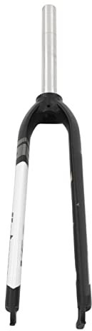 VBESTLIFE 26-Zoll-27,5-Zoll-29-Zoll-Universal-Fahrrad-Starrgabel, Starre Fahrradgabel aus Aluminiumlegierung mit Geradem Rohr für Mountainbikes(Schwarz-Weiss)