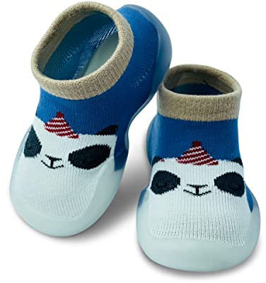 Dookeh Baby Sock Shoes (A3-Darkblue, 6-9 Months, EU Size 18, Factory Size_Printed on Shoes 18/19)