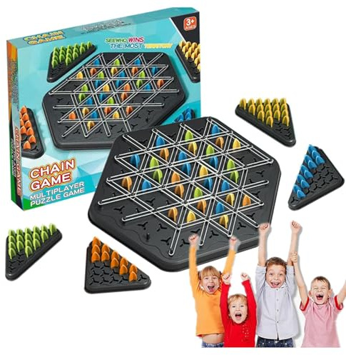 Triggle Board Game - Interactive Triangle Chess and Strategy Game - Portable Brain Teaser Educational Toys for Children