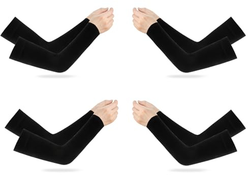 4 Paires Manchette Bras Femme Homme,Manchons De Protection Solaire D'Été Pour Avant-Bras,Soleil Bras Manches Glacé Sun Protection,Manchette Bras Femme,Manchon Bras,Manches De Tatouage,Arm Sleeve,Blanc