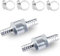 KEWAYO 2 Pièces 10mm Clapet anti-retour de carburant, clapet anti-retour en aluminium clapet anti-retour Tuyau de carburant 4 Colliers de Serrage pour L'eau Aquarium Carburant Air Gaz Liquide