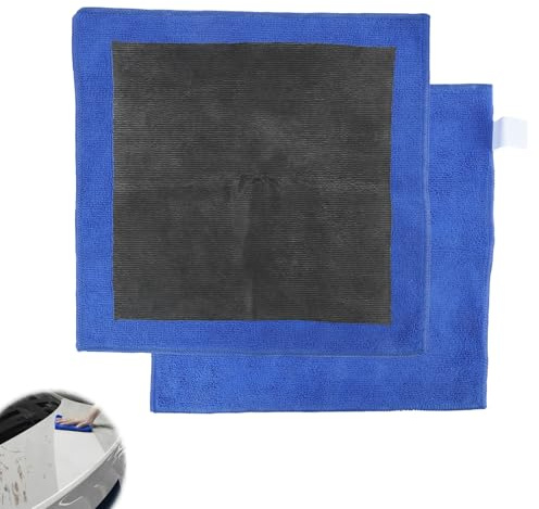 EBQOSK Confezione da 2 asciugamani in argilla da 30,5 cm, ultra assorbenti in microfibra per graffi, per pulizia, asciugatura e dettagli del veicolo, panni riutilizzabili per auto, camion, moto