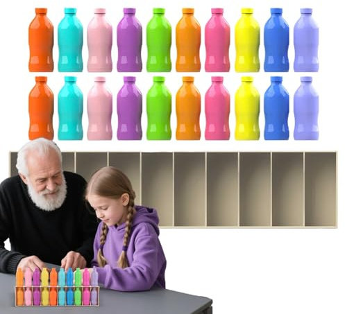 Genérico Juego de Memoria para Emparejar - Adivina el Color de la Botella - Herramienta Educativa De Clasificación para Familia Aula Playa Picnic Adultos Y Niñas