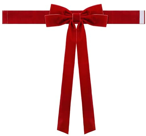 Retenciones Para Cortinas - Alzapaños Para Cortinas Con Lazo Decorativo Rojo, Navideño Moderno Para El Hogar Para Un Aspecto Festivo Elegante | Perfecto Para Baño, Cocina, Dormitorio, Sala De E