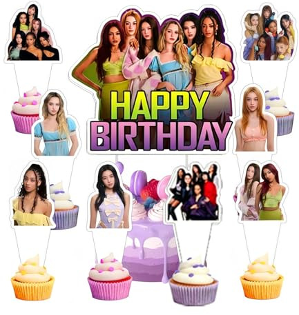 25 adornos para tartas de cumpleaños de Katseye,Adornos para fiestas de Katseye,Adecuados para decorar tartas,Magdalenas,Cupcakes y fiestas de cumpleaños de niñas