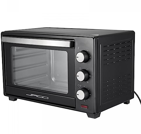 Jago® Mini Four Electrique - avec Convection, 30 Litres, 5 Modes, 100-230º, 1600W, Acier Inoxydable, Portable - Mini Foyer Chaleur Tournante, Cuisinière Posable