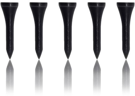 Zivisk Tee Golf Legno 38mm, 100 Pezzida Tee da Golf in bambù (Nero)