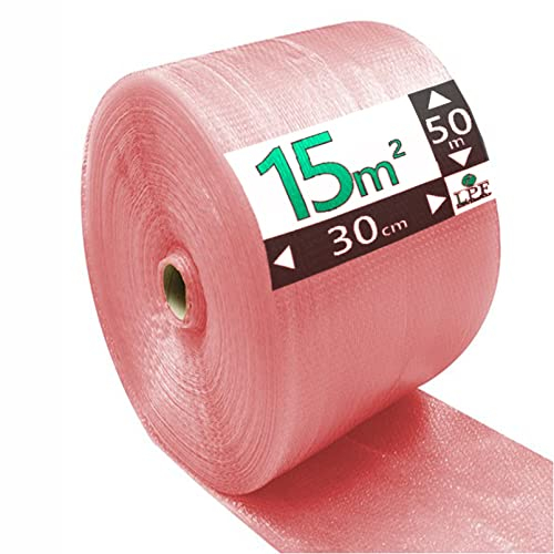 LPF dieLUFTPOLSTERFOLIE 1 Rolle Luftpolsterfolie 30cm 75 Micron Verpackungsfolie Luftpolster Rolle Blisterfolie Noppenfolie Polsterfolie Umzug Knallfolie Polstermaterial Umzugfolie