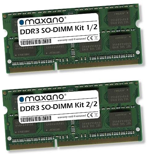 Maxano 16GB Kit 2X 8GB RAM kompatibel mit Samsung RC530, RC730 (PC3-10600 SO-DIMM Arbeitsspeicher)