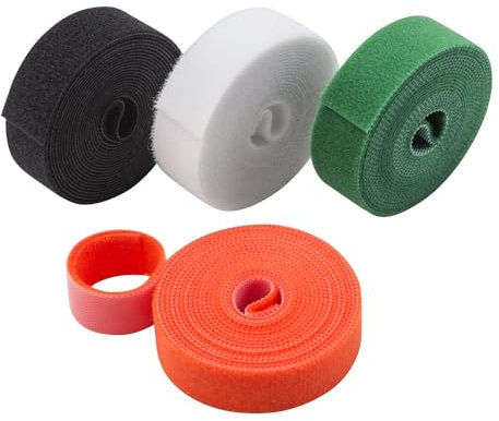 WONDAY 24 strisce di velcro autoadesive da 2,50 m ciascuno, Easy Scratch per uso interno ed esterno. Venduti in scatola espositiva.