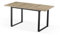 B&D home Esstisch Anna, ausziehbar 120-160 x80 cm 4-6 Personen Küchentisch Holztisch mit Kufengestell schwarz für Küche, Esszimmer, skandinavisch Industrial Design, Sandeiche Optik, 11202-US-EISA-P