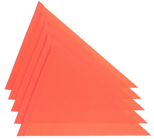 KAJNBN 5pcs Bicycle Safety Flags PVC Reflective Triangle Flags 21x30x30cm High Visibility Warning Pennants for Cycling Accessories