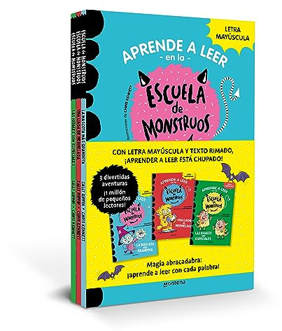Aprender a leer en la Escuela de Monstruos - Pack con los libros 1, 2 y 3: En letra MAYÚSCULA para aprender a leer (Libros para niños a partir de 5 ... (libros para niños a partir de 5 años)