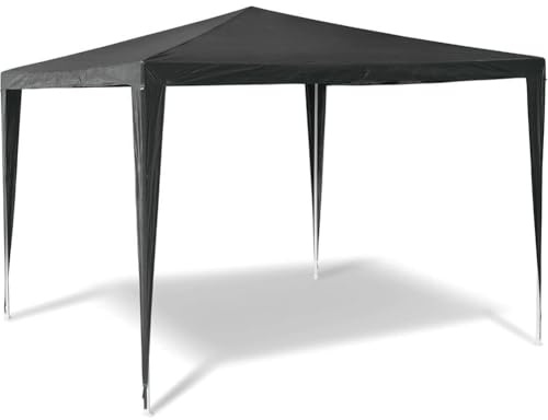 Bakaji Gazebo da Giardino 3x3 mt Struttura Tubolare in Metallo Telo di Copertura in Tessuto PE Impermeabile Facile Montaggio con Giunture a Scatto Ideale per Terrazzo Campeggio Stand e Fiere (Grigio)