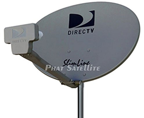 New - Complete KIT: Directv HD Satellite Dish w/Digital SWM3 DSWM3 LNB 20 Tuners + RG6 COAXIAL Cables Included Ka/ku Slim Line Dish Antenna SL3 Single Output