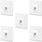 deleyCON 5x Juego de Tomas de Red CAT8 Keystone 2000 MHz 40 GBit/s Enrasado 5x Toma de Red + 5x Módulo Keystone con Toma RJ45 STP Apantallada Carcasa Metálica Conector de Datos Cable de Red