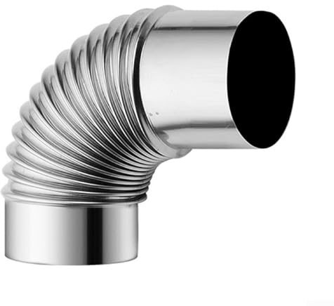ZYNCUE Tuyau coudé à 90° pour poêle - Ø 100 mm - En acier - Bouchon de pluie coudé pour poêle