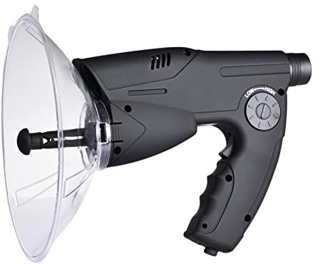 DISPRA Dig Dispositivo di ascolto degli uccelli, Microfono parabolico, Udito del suono degli uccelli, Dispositivo di spionaggio a lunga distanza, Microfono shotgun USB, Nero