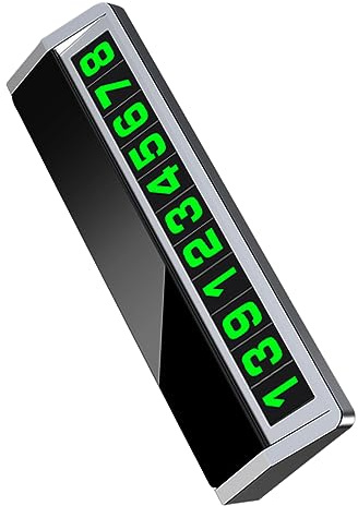 Holibanna Plaque De Stationnement Temporaire Aluminium Dual Signe Numérique pour avec Affichage du Numéro De Téléphone Pratique pour Parking