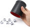 Würfelbecher aus PU-Leder mit 6 Würfeln, Innenfutter aus Filz, geräuscharmer Shaker für Yahtzee-Spiel