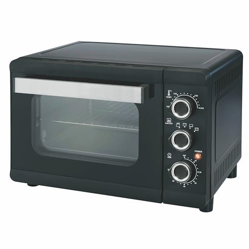 Forno elettrico 32L, vetro temperato, con luce, 1380W, nero Kooper