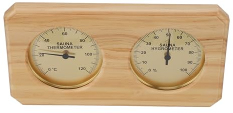 LUCKDANO Wooden Sauna Thermometer Hygrometer High Accuracy Temperature Humidity for Hotel Sauna Room