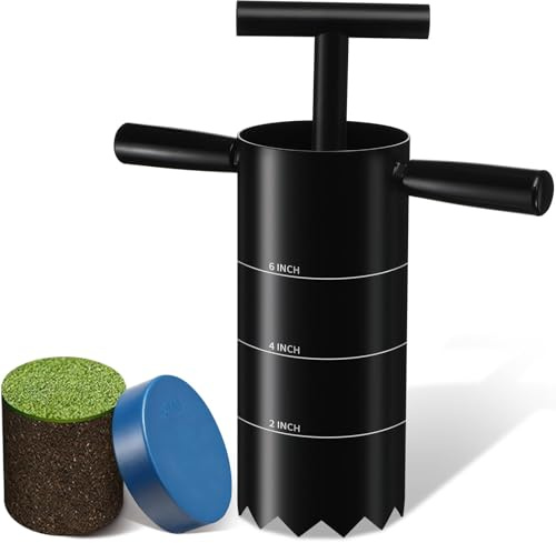 Portable Golf Hole Cutter with Detachable Handle USGA Standard 2Inch 4Inch and 6Inch Holes Digger Tool Carbon Steel Putting Green Hole Cutter for Backyard Lawn Garden Outdoor Golf Practice Training