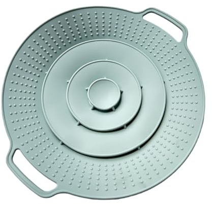 Silikon Überkochschutz 30 cm – Spritzschutz Topfdeckel für Herd, Mikrowelle & Schüsseln | Hitzebeständig, Spülmaschinenfest & Universell (Grün)