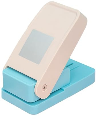 Ysyqkn Máquina de Repujado con Perforadora de Pestañas, Perforadora de Papel, Perforadora de Etiquetas para Cuadernos Y álbumes de Recortes, Cuadrado, Individual