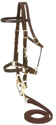 Tough 1 Australian Outrider Collection Nylon Bridle/Halter, Brown