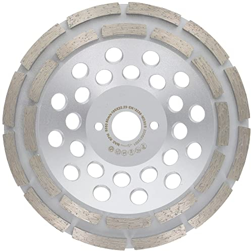 PRODIAMANT Premium Diamond Cup 180mm Hormigón universal 180 mm x 22,2 mm Muela de doble fila Altura 31mm