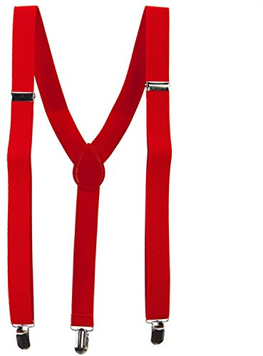 Fashion Suspender, Red, One Size