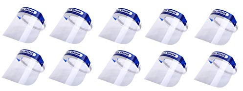 TEMPO DI SALDI Dix visières de protection intégrales en polycarbonate transparentes réglables