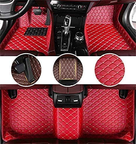 Auto Tappetini in Pelle su Misura per LAND ROVER Range Rover Sport(without computer box,light Square) 2010-2013, Antiusura Tappetini per Auto, Impermeabile Tappetini in Moquette, Timone Sinistro