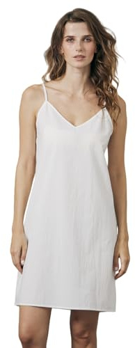 BEAUTELICATE Enaguas Mujer 100% Algodón con Correas Ajustables Combinación Interior para Vestido