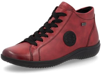 Remonte Damen Low-Top Sneaker D1E71, Frauen Halbschuhe,lose Einlage,wasserabweisend,remonteTEX,Strassenschuhe,Freizeitschuhe,rot Kombi (35),38 EU