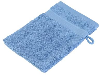 liebling Waschhandschuh, 100% hochwertige Baumwolle, Serie Miami, 17 x 24 cm, waschbar & trocknergeeignet, Farbe: Fjord