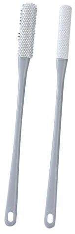 Toe Scrubber - 2 Piece Toe Cleaner, Portable Toe Brush, Toe Cleaning Foot Scrubber, Pedicure Foot Brush, Household Toe Cleaner, Easy Foot Hygiene Tool | Long Handle Shower Foot Brush, Toe Lotion