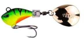 ZECK - Mini Jig Spinner, Spin-Jig, Bleikopfspinner, Kunstköder, Angelköder - Mini Rogue Runner | 7 g - Firetiger