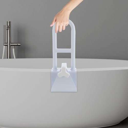 Aide à l'entrée de baignoire pour personnes âgées, poignée de baignoire sans perçage, capacité de charge jusqu'à 136 kg, blanc