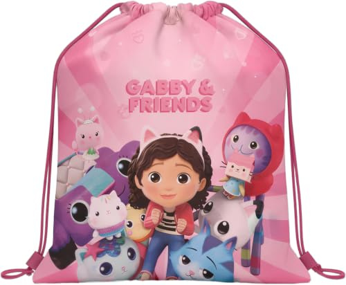 ILS I LOVE SHOPPING Sac de sport avec poignées et poche pour enfant, sac à cordon de serrage, sac de sport, piscine, voyage, porte-chaussures GABBY
