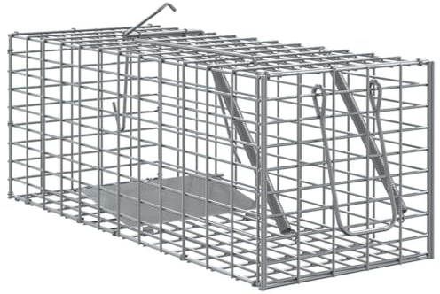 vidaXL Trappola per animali, antracite, 31 x 13 x 12 cm, acciaio