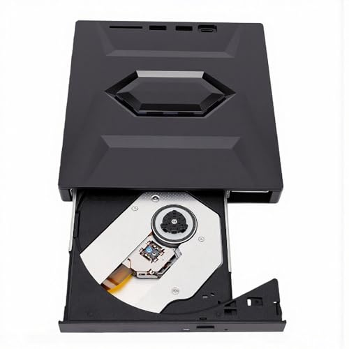 Fockety Unità Blu Ray Esterna, Masterizzatore Bluray 3D Portatile con USB 3.0 e Tipo C, Lettore Lettore Masterizzatore BD/DVD/CD, unità Ottica Esterna per Laptop, Desktop, PC (Nero)