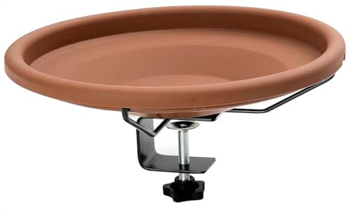 Calentador para Bebedero de pájaros Bebedero para pájaros para terraza Exterior sin calefacción con comedero Ligero Desmontable para oropéndolas Acero Resistente y Ajustable de Alta resistenc