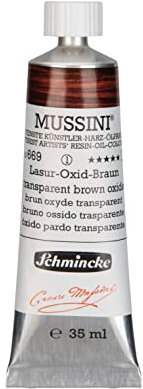 Schmincke MUSSINI® - feinste Künstler-Harz-Ölfarben, Lasur-Oxid-Braun - 35 ml