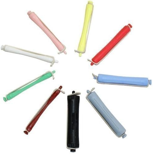 Hair Tools Perm Rods For Curling & Waves. Hairdressing Hair Roller With Rubber Bands. Perm Kit Styling Rods For Long & Short Hair (Brick Red - Diameter: 4mm)