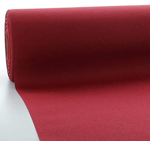 Sovie HORECA Linclass Airlaid Tischdeckenrolle Bordeaux - Tischdecke 118cm x 25m - Einfarbige Papiertischdecke Rolle - Ideal für Party & Hochzeit
