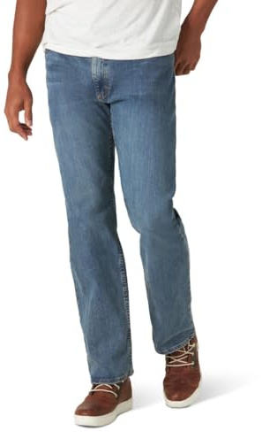 Wrangler Authentics Men's Regular Fit Comfort Flex Waist Jean, Slate, 40W x 29L