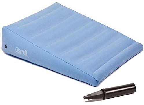 Contour Inflatable Back Support Relief Bed Wedge Cushion - Extended Length, Gradual Incline Wedge, (32 x 24 x 7)